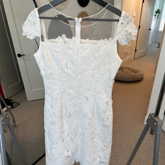 Boutique 1861 White Mid Lace & Mesh Dress - Picture 2 of 4